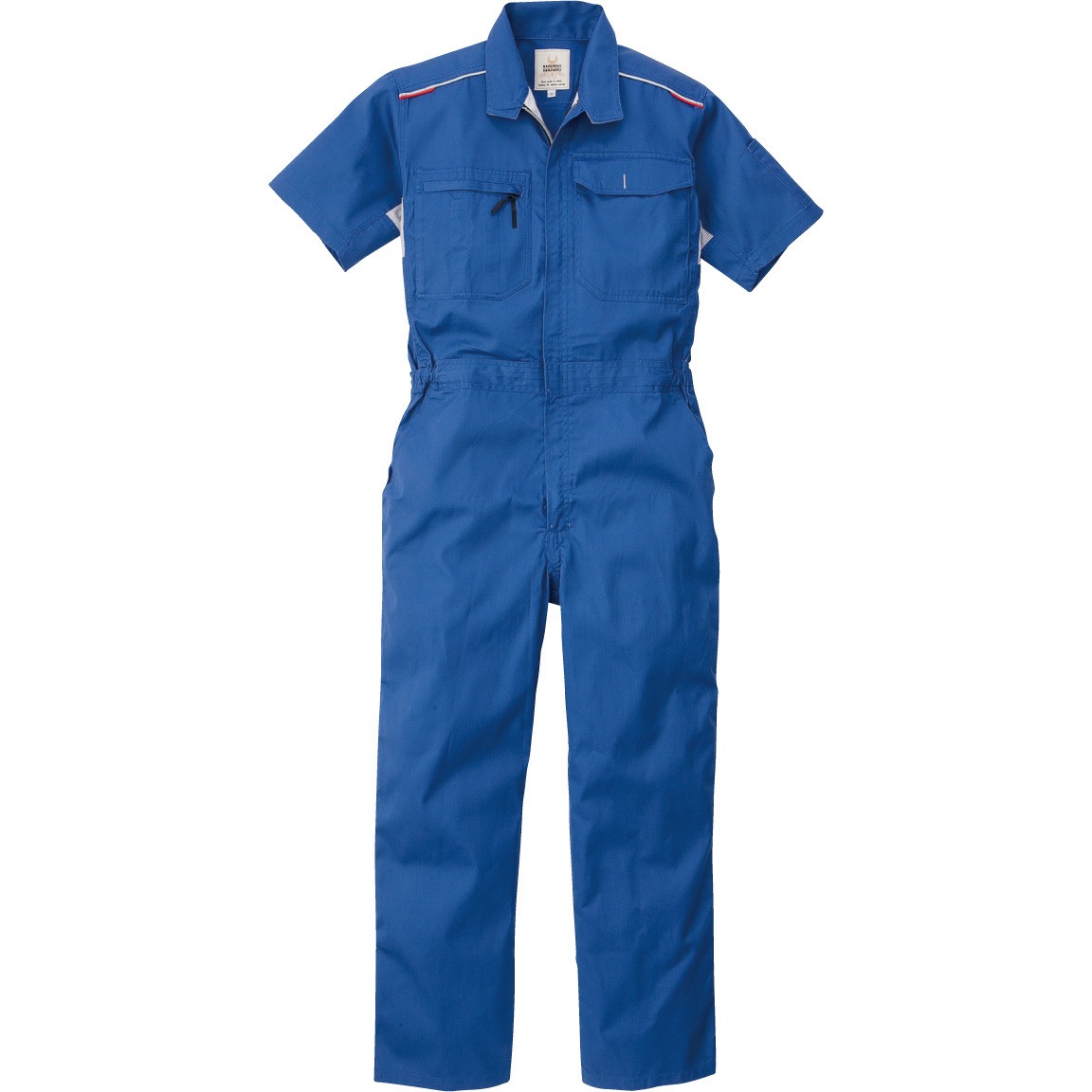 913 T/C半袖ツナギ ROUND ONI ブルー色 サイズB3L着丈55cm