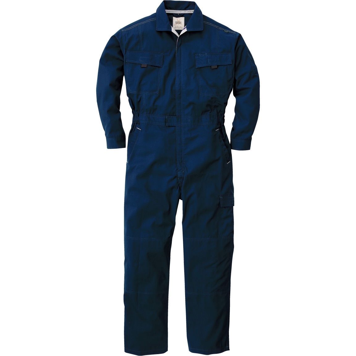 880 T/C長袖ツナギ ROUND ONI ネイビー色 サイズ3L着丈54cm