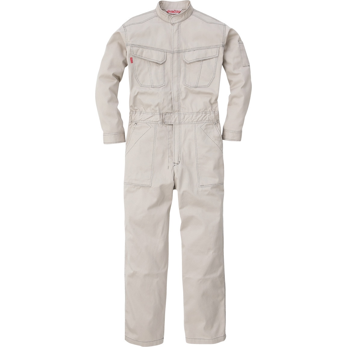 MD-5200 防炎ツナギ ROUND ONI 長袖つなぎ 綿100% アイボリー色 着丈49cm袖丈56cm  MD-5200