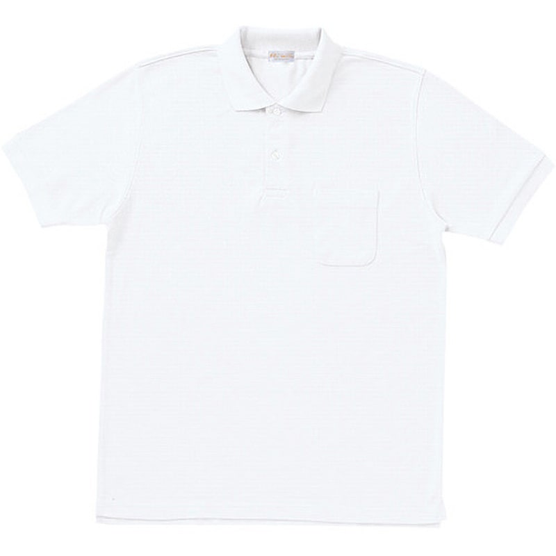 MACHAIT 半袖Tシャツ 白 26441 半袖ポロシャツ(脇スリット) クロダルマ 吸汗速乾 ホワイト色