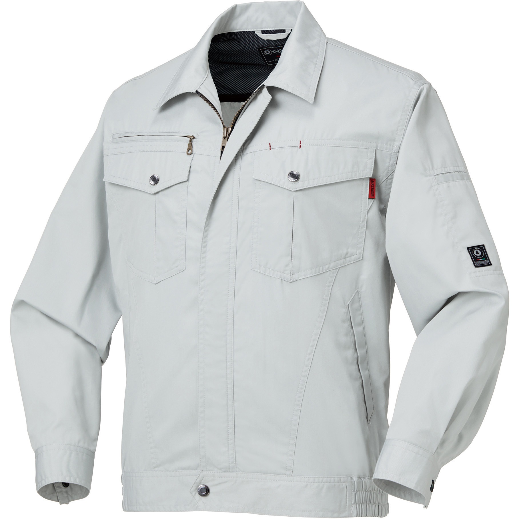 255931 長袖ジャンパー クロダルマ シルバー色 7L着丈73cm