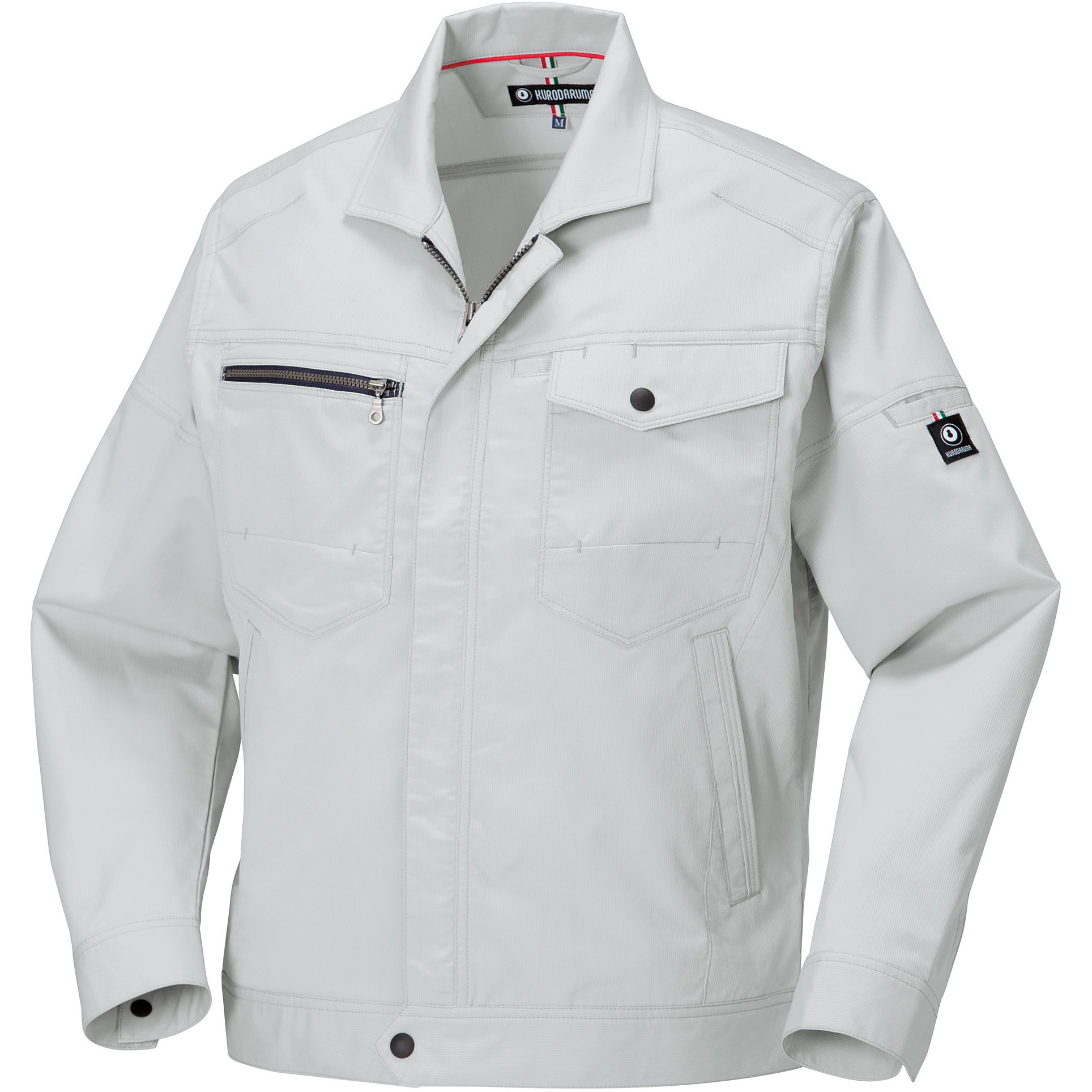 256711 長袖ジャンパー クロダルマ ポリエステル100% シルバー色 8L着丈73cm