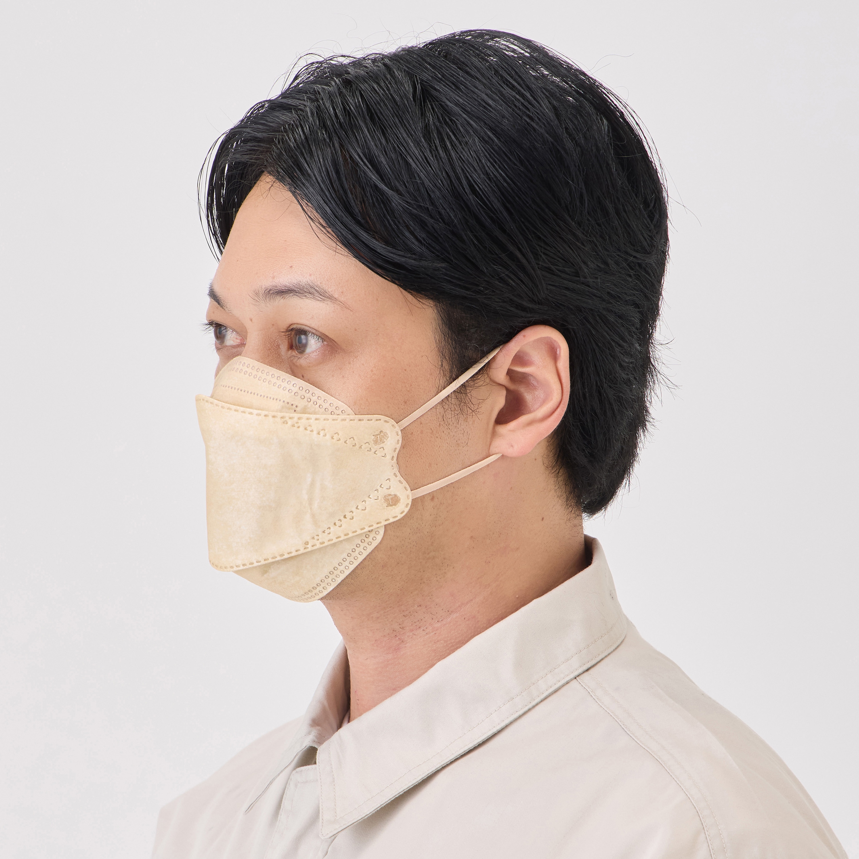 MR7063 3D立体 サージカルマスク 個包装 30枚入 モノタロウ ベージュ色