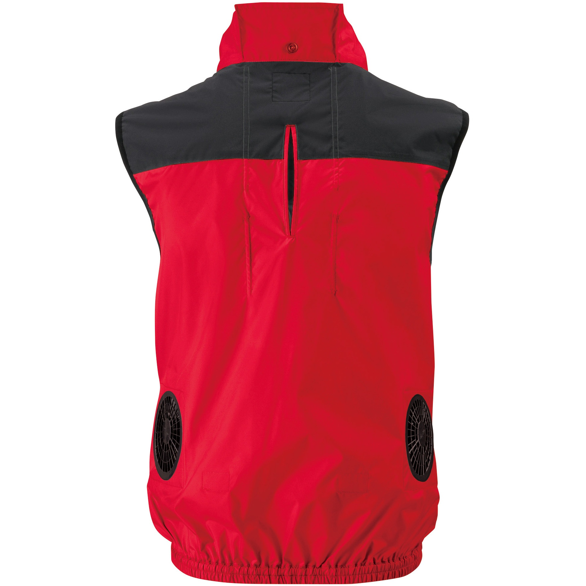 NSPファン付き空調服 セット2Lサイズ レッド/ブラック NC-1131/レッド/4L + SKSP02B Nクールウェア フルハーネス対応