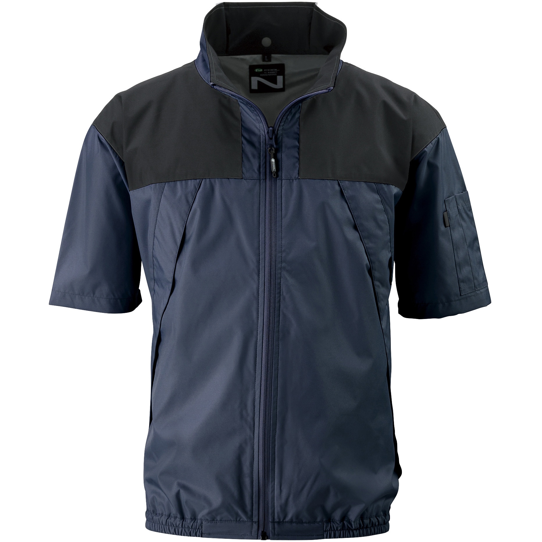 ND-1121/ネイビー/3L + SKSP02B Nクールウェア 半袖タイプ+空調服(R