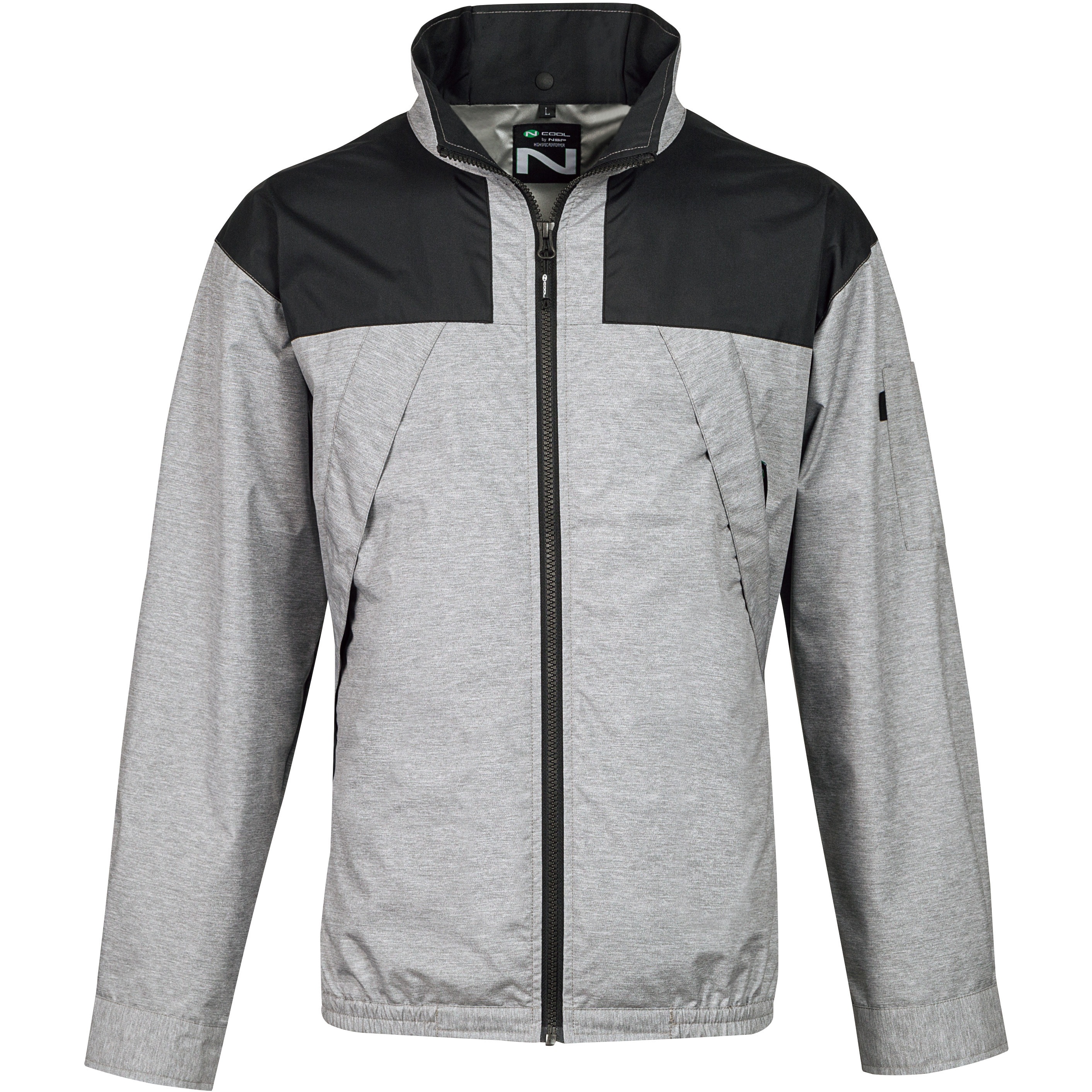 NA-1122/杢グレー/5L + SK00012R70 Nクールウェア 上部ファン(長袖)+