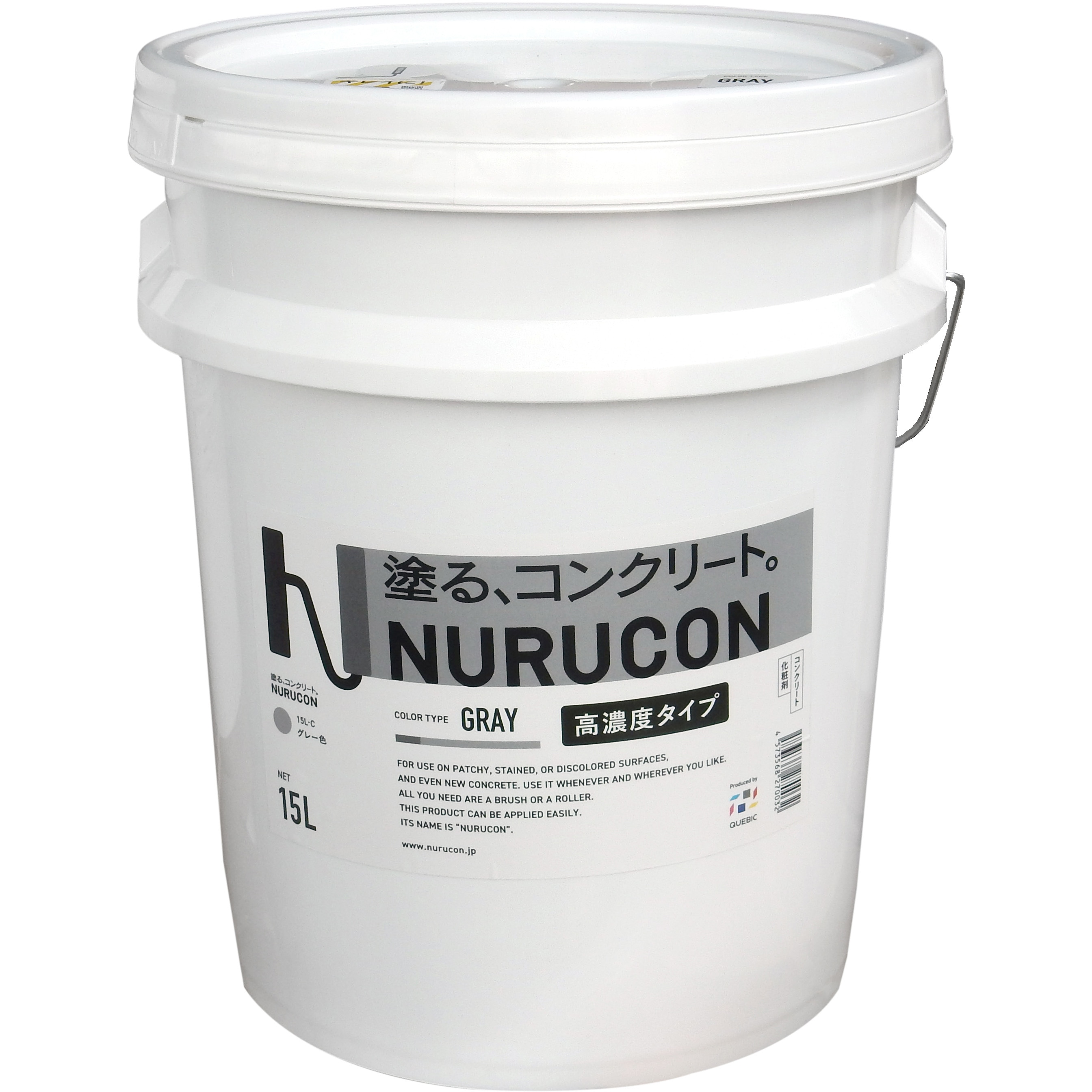 ぬぬり ヌルコン高濃度タイプ タイハク コンクリート用 グレー色 1個(15L