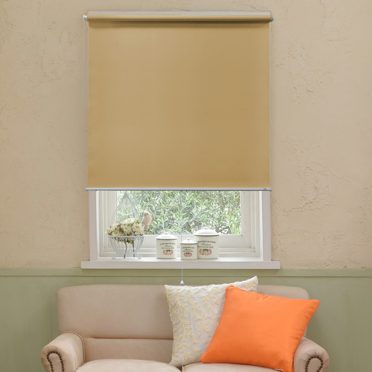 NSP-0087 ナプコインテリア シングルロールスクリーン フルーレ プル式 ナプコインテリア 無地タイプ 幅830mm高さ1900mm  NSP-0087