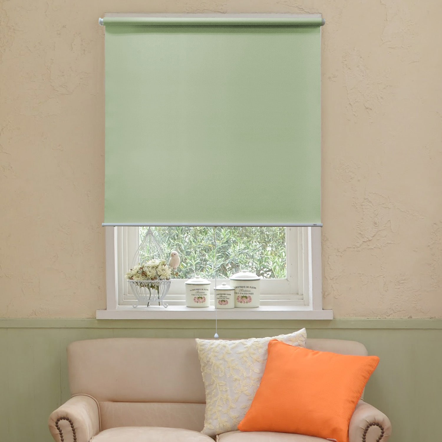 NSP-0094 ナプコインテリア シングルロールスクリーン フルーレ プル式 ナプコインテリア 無地タイプ 幅550mm高さ1500mm  NSP-0094