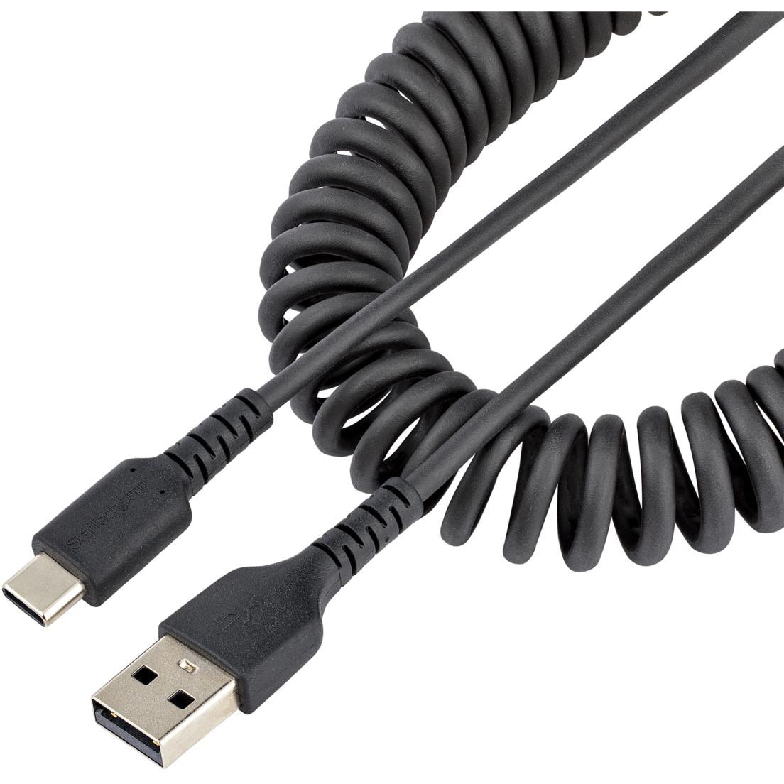 R2ACC-50C-USB-CABLE 高耐久USB-A - USB-Cケーブル/コイル(伸縮 R2ACC-50C-USB-CABLE 高耐久USB-A - USB-Cケーブル/コイル(伸縮