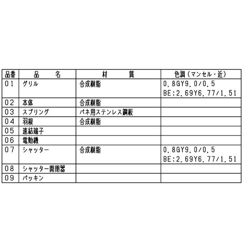 V-08PED7 〈高密閉電気式シャッタータイプ〉パイプ用ファン「とじピタ