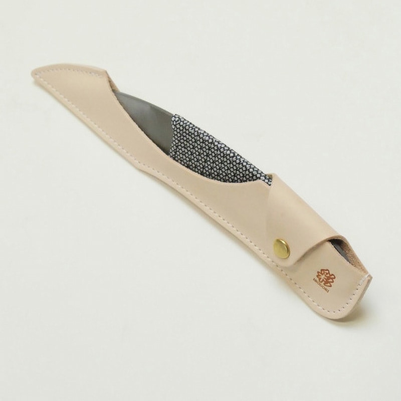 一刀彫 70780086 ハイス木彫小刀 忍び刀(右)レザーケース付 道刃物工業 全長