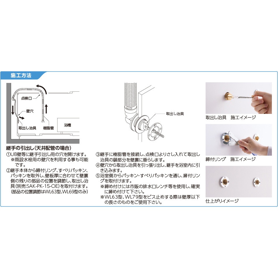タイロン (。・ө・。)ページ　まとめ2点 WL69-1313-13-S WL69型 UB壁貫通継手「おふロック」 オンダ製作所 ねじ