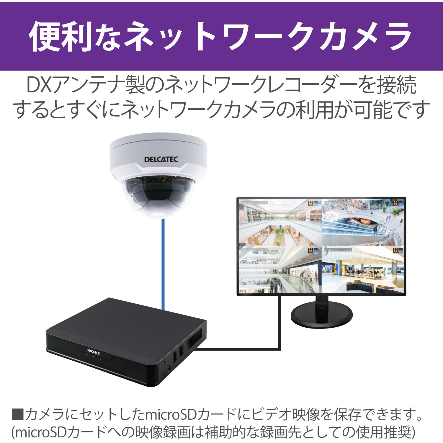 CNE3CDF1 ネットワークカメラ 固定焦点ドーム型 200万画素 WDR対応