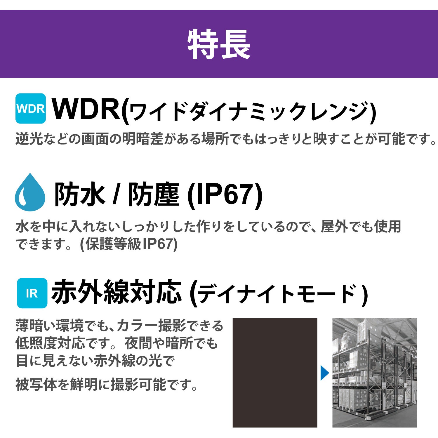 CNE3CDZ1 ネットワークカメラ 電動可変焦点ドーム型 200万画素 WDR対応