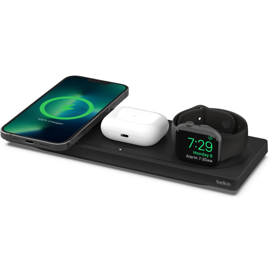 数量は多い 磁気ワイヤレス充電器 Mag-Safe 3イン1 ワイヤレス充電ステーション iPhone 12 Pro Max Mini対応 ウォッチ充電器スタンド（並行輸入品）