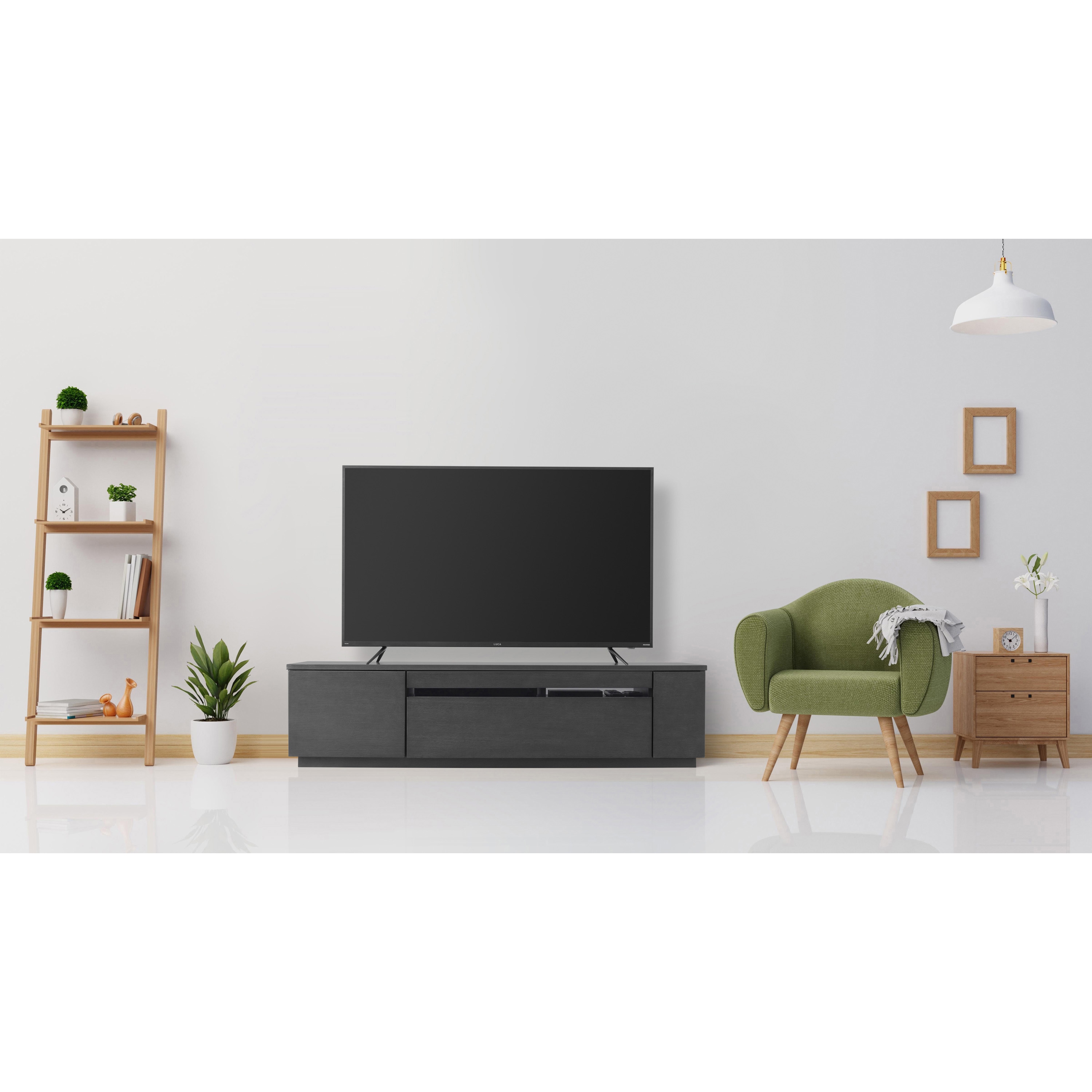 BTS-GD145UF-B ボックステレビ台 アッパータイプ ガラス扉付 145サイズ