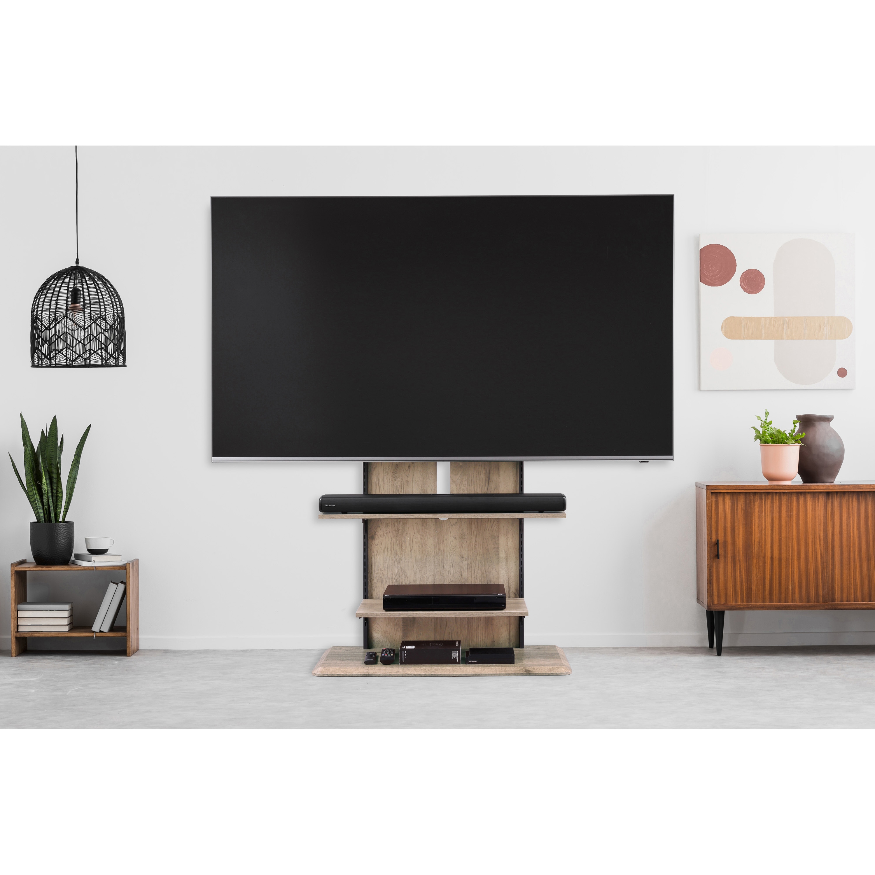 UTS-900R-LN スタンドテレビ台 アイリスオーヤマ ライト