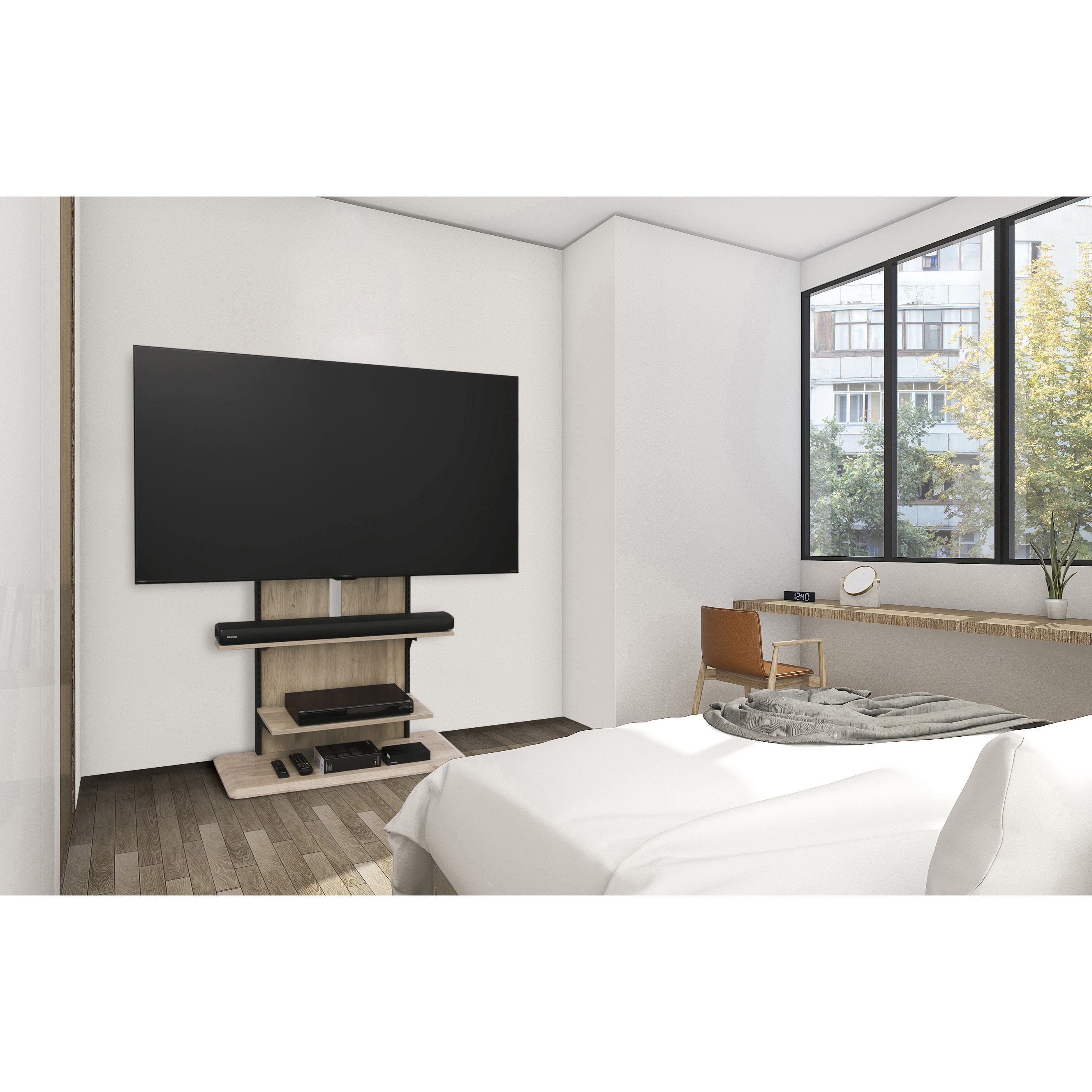 UTS-900R-LN スタンドテレビ台 アイリスオーヤマ ライト