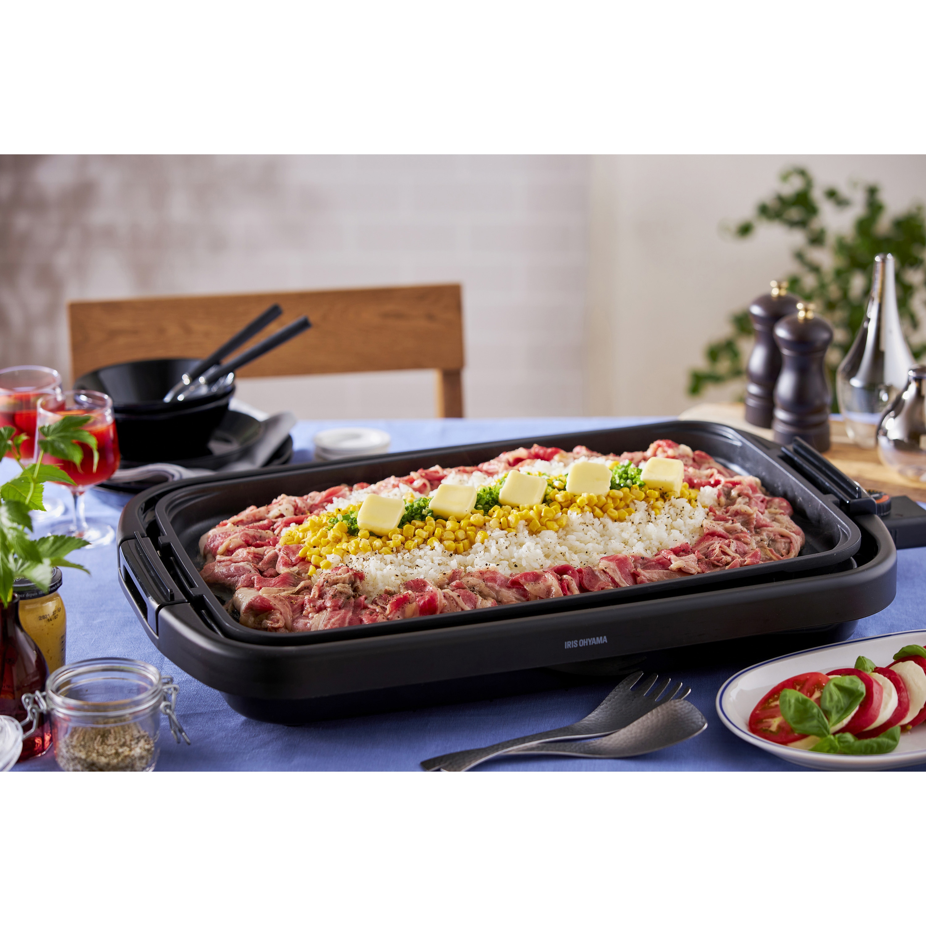 SWHP-012-B ワイドホットプレート2枚 1個 アイリスオーヤマ 【通販