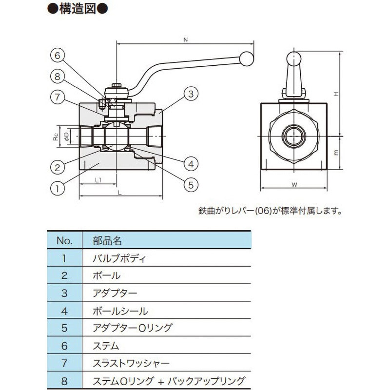 BKHP800-Rc1-84b9Ni 超高圧ボールバルブ BKHP800 フローテック 最高使用圧力50MPa - 【通販モノタロウ】