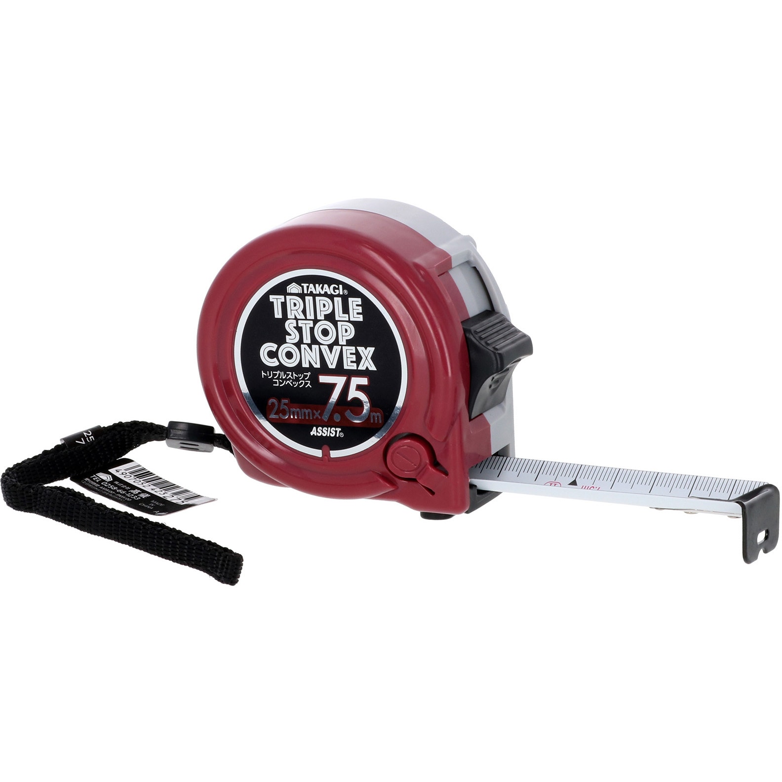 トリプルストップコンベックス TAKAGI(高儀) 片面目盛 幅25mm長さ7.5m