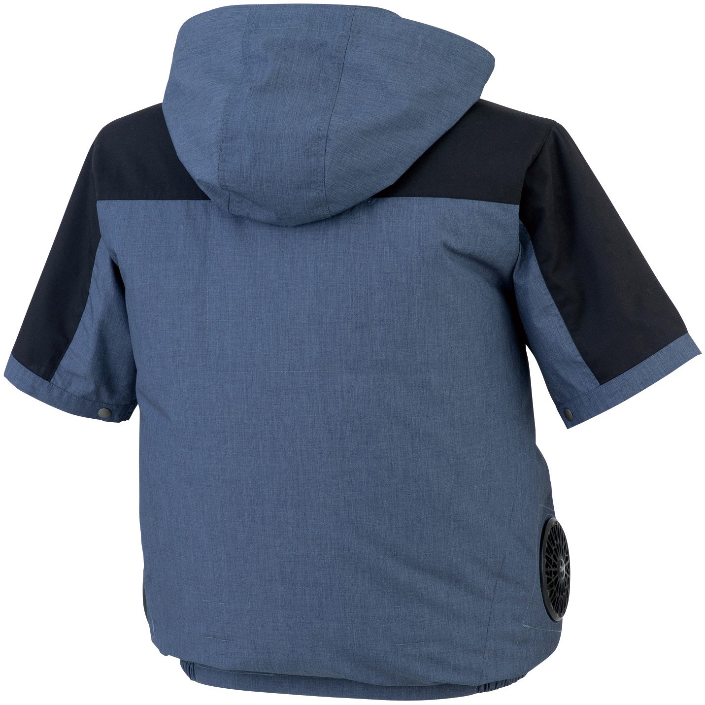 きいちろー XE98026 空調服半袖ブルゾン(フード付き) ジーベック 服のみ 杢ブルー