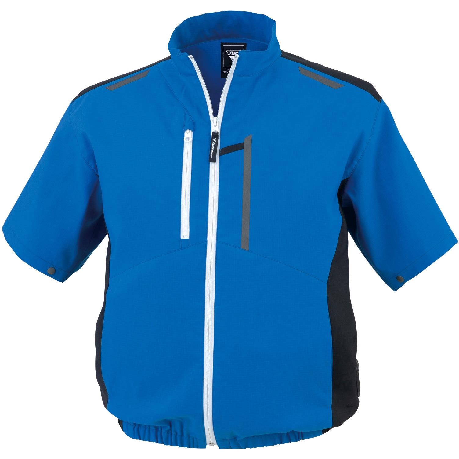 XE98027 空調服半袖ブルゾン ジーベック 服のみ ポリエステル100% ブルー色 サイズSS  XE98027