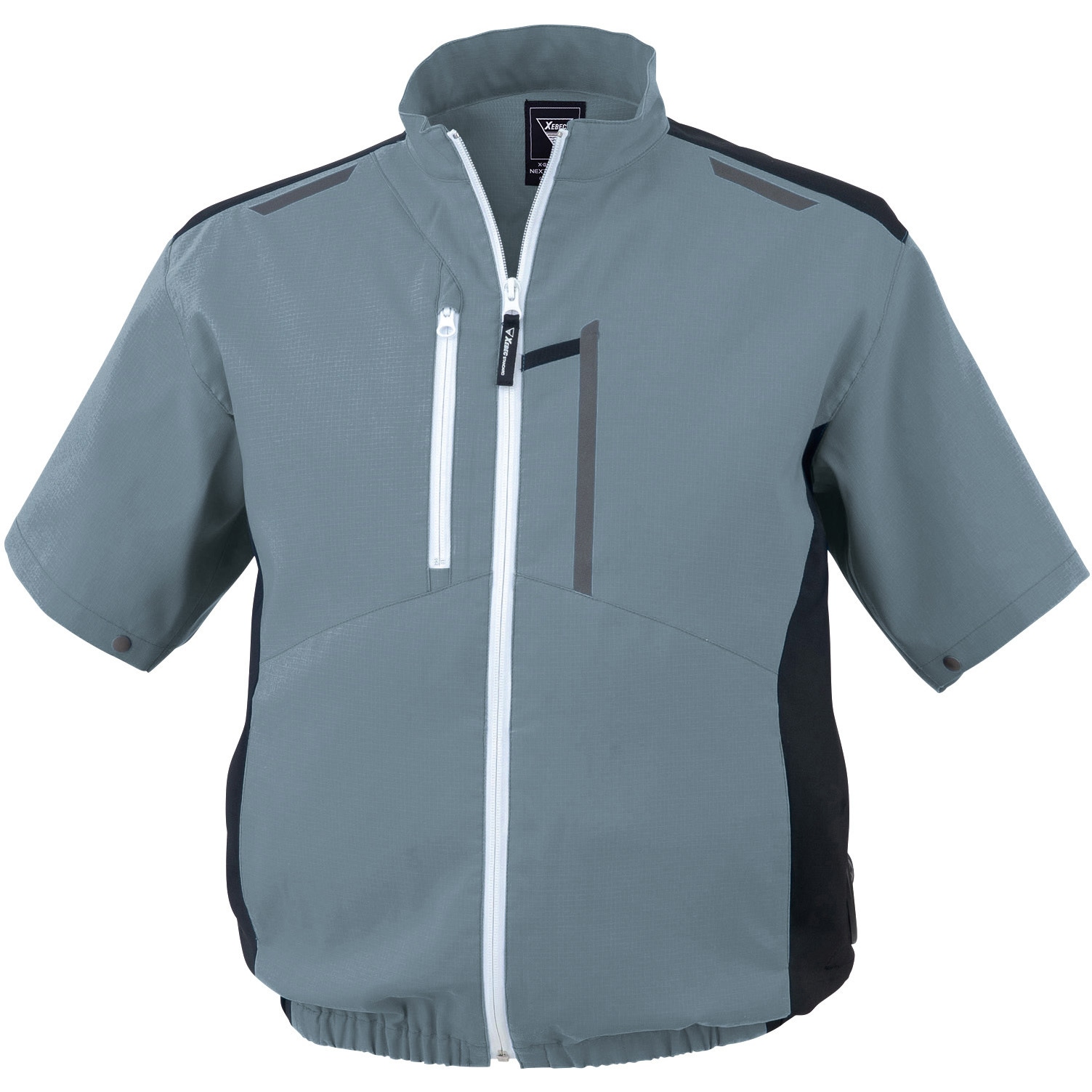 XE98027 空調服半袖ブルゾン ジーベック 服のみ ポリエステル100% ブルーグレー色 サイズSS  XE98027