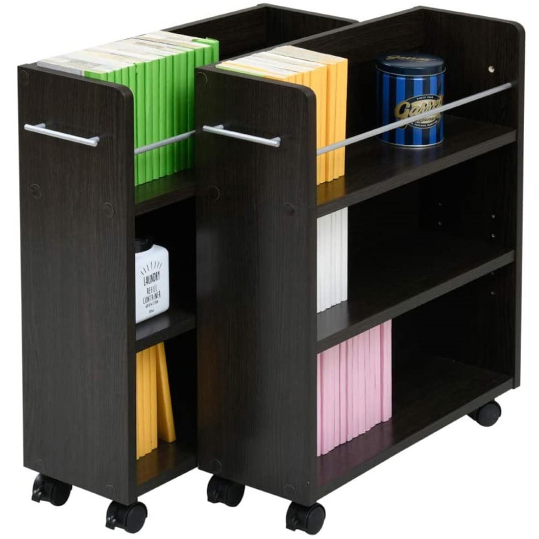SGT-0128 収納ラック 3段 キャスター付き (19.5×58.5) 3色展開(NA DB