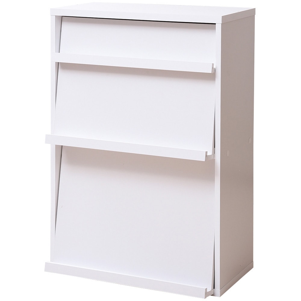 fr-045 ディスプレイラック フラップ扉2枚付 収納ラック 3段 6BOX