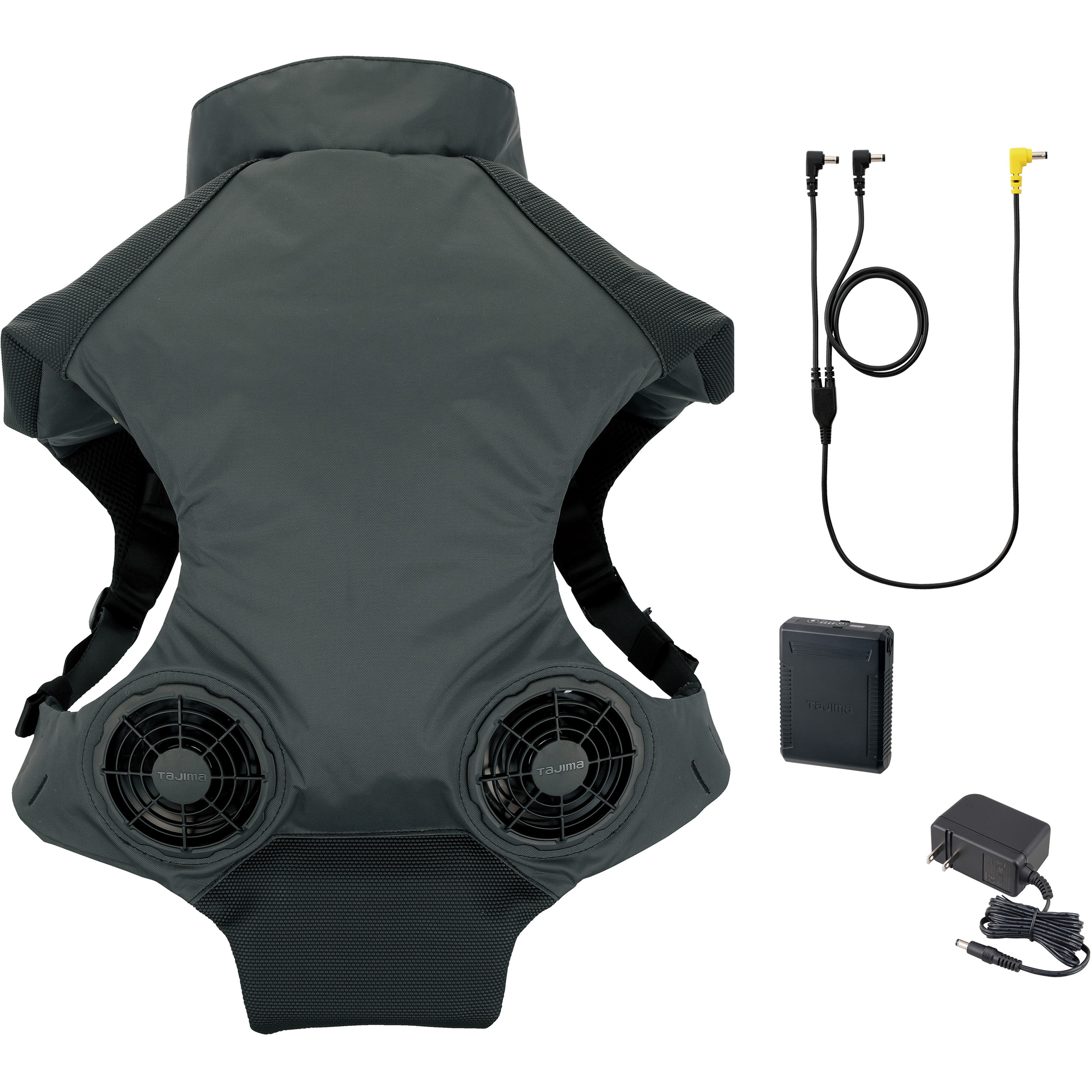 FP-AA37SEGYF 清涼ファン風雅パッド フルセット フリーサイズ タジマツール(TJMデザイン) ブラック色