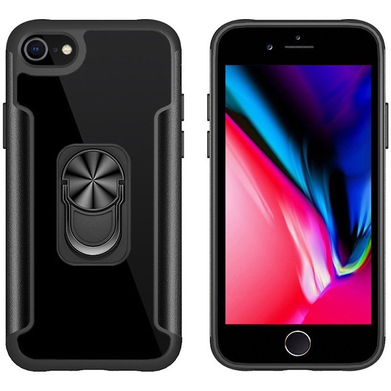 IMD-CA837BK リング付プロテクションケース for iPhone SE 1個