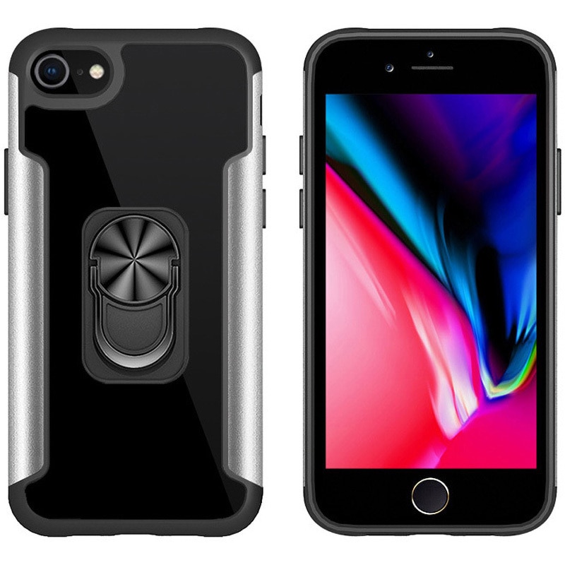 Apple iPhone SE 中古品　ブラックゴムカバー付 IMD-CA837SV リング付プロテクションケース for iPhone SE 1個
