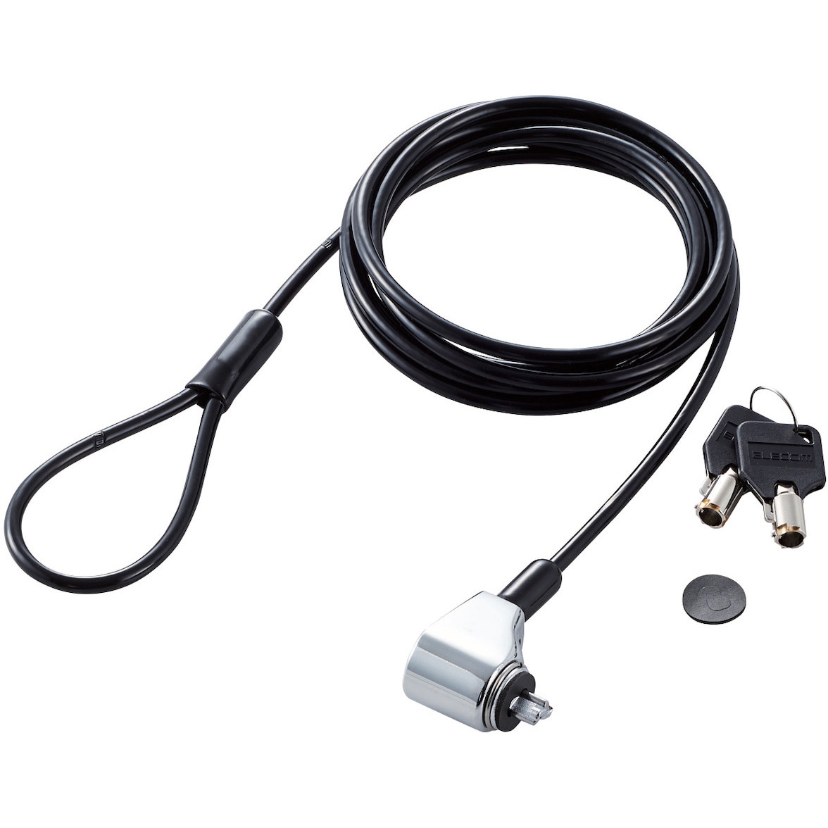 ESL-7M セキュリティワイヤー ESL-7 マスターキー仕様 セキュリティケーブル パソコン エレコム シリンダー錠 ワイヤー長さ1.7m