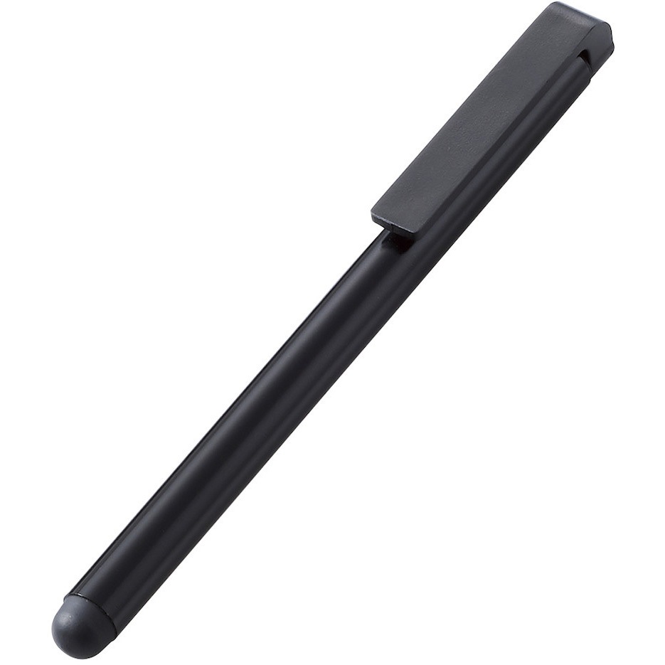 P-TP01BK/12 タッチペン スタイラス 12本セット シリコンタイプ クリップ付き スマホ タブレット  ブラック 簡易パッケージ 1個 エレコム 【通販モノタロウ】
