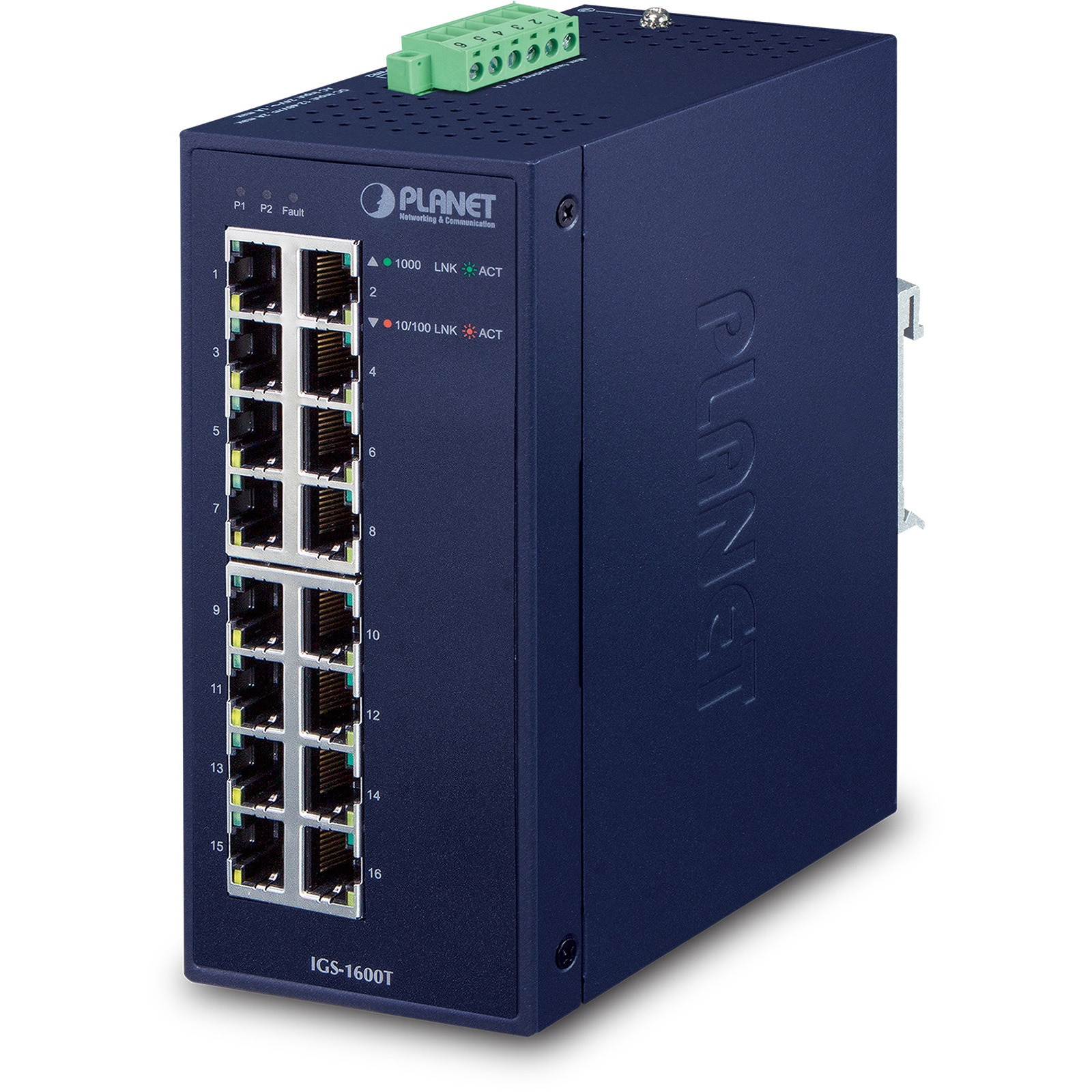 IGS-1600T Gigaポート 産業用スイッチングハブ DC外部電源 PLANET