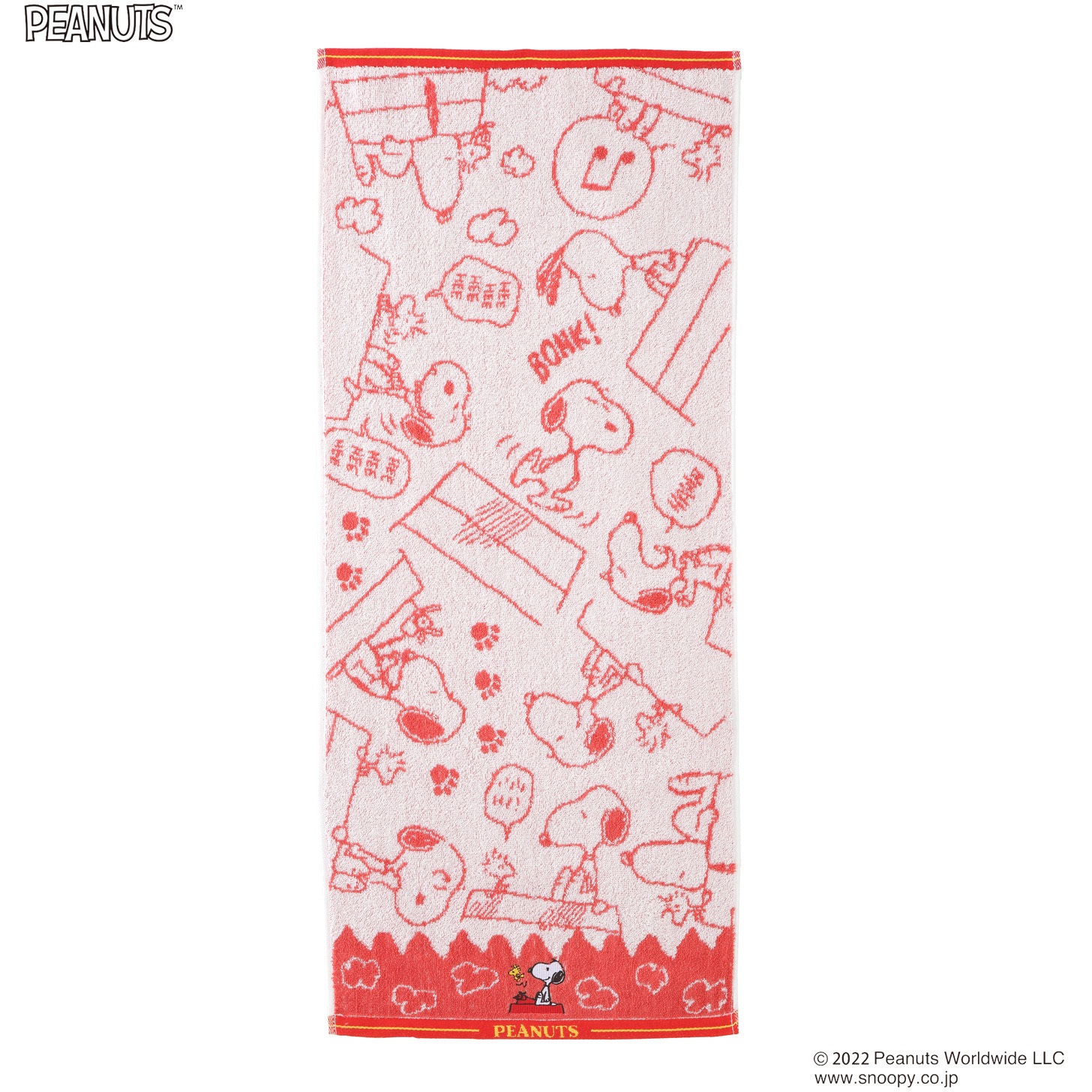 XT11203632-160 西川 スヌーピー フェイスタオル 綿100% PN1666TW 1個