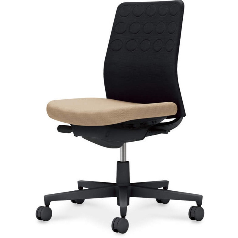 C03-B200U-B1KB6X1 オフィスチェアー モネット 背クッションタイプ(配送・組立サービス付き) コクヨ キャスターあり 肘掛なし ブラック 高さ885mm幅710mm奥行710mm  C03-B200U-B1KB6X1