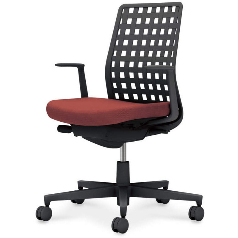 C03-B310U-BAGBKX1 オフィスチェアー モネット 背樹脂シェルタイプ(配送・組立サービス付き) コクヨ キャスターあり L型肘 ブラック 高さ875mm幅710mm奥行710mm  C03-B310U-BAGBKX1