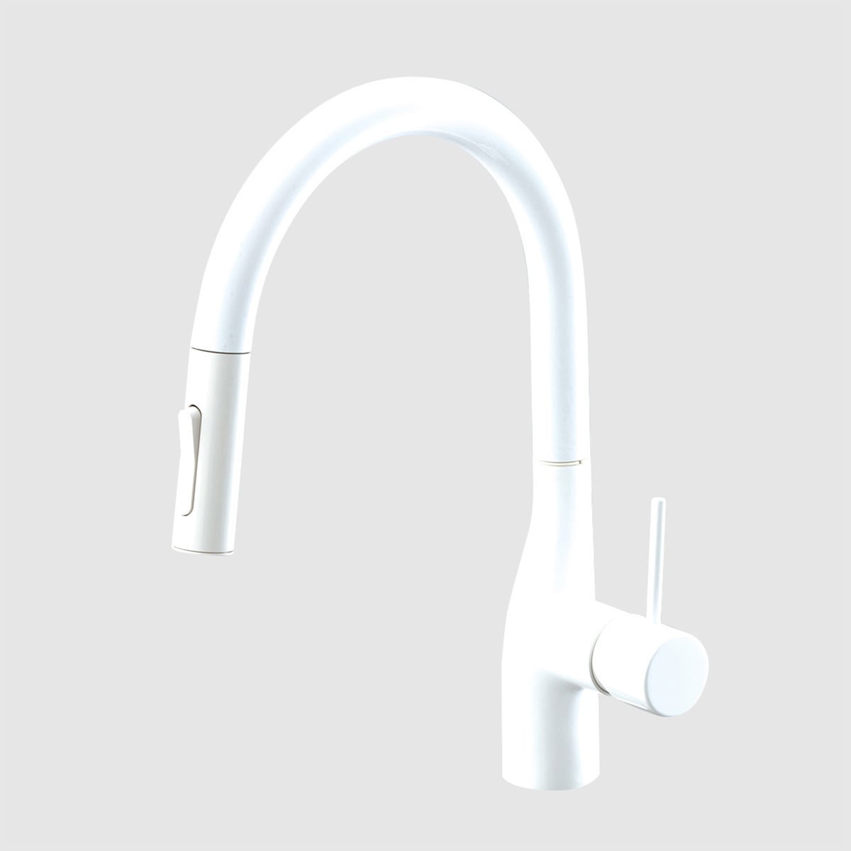 KM6061ECC4HS シングルレバー式シャワー付混合栓 (撥水) KVK キッチン用 グロスホワイト色 吐水口回転規制160°タイプ 一般地   KM6061ECC4HS