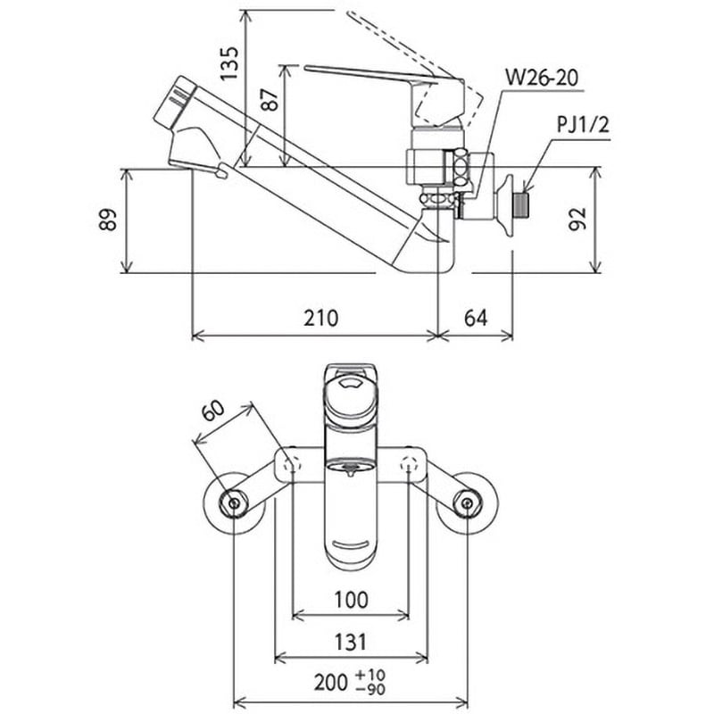 MSK110KEJST2 浄水器内蔵用シングル混合栓(eレバー) KVK キッチン用 一般地 MSK110KEJST2 - 【通販モノタロウ】