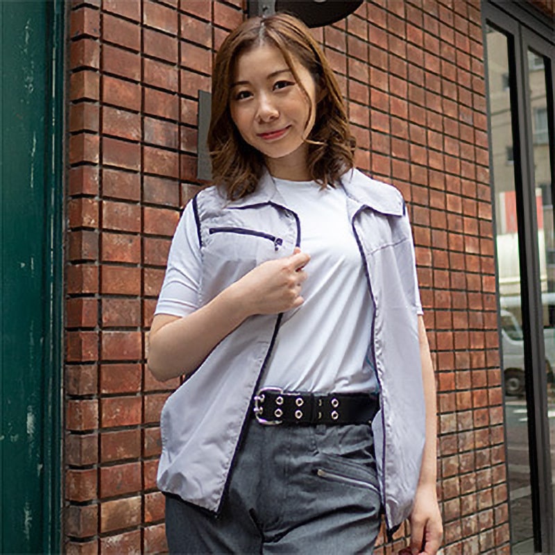 新品未使用　STATUS 空調服 　シルバー ファン、　バッテリー、保冷剤　付き 冷感保冷剤付 空調付きベスト+バッテリーセット2020-ICE