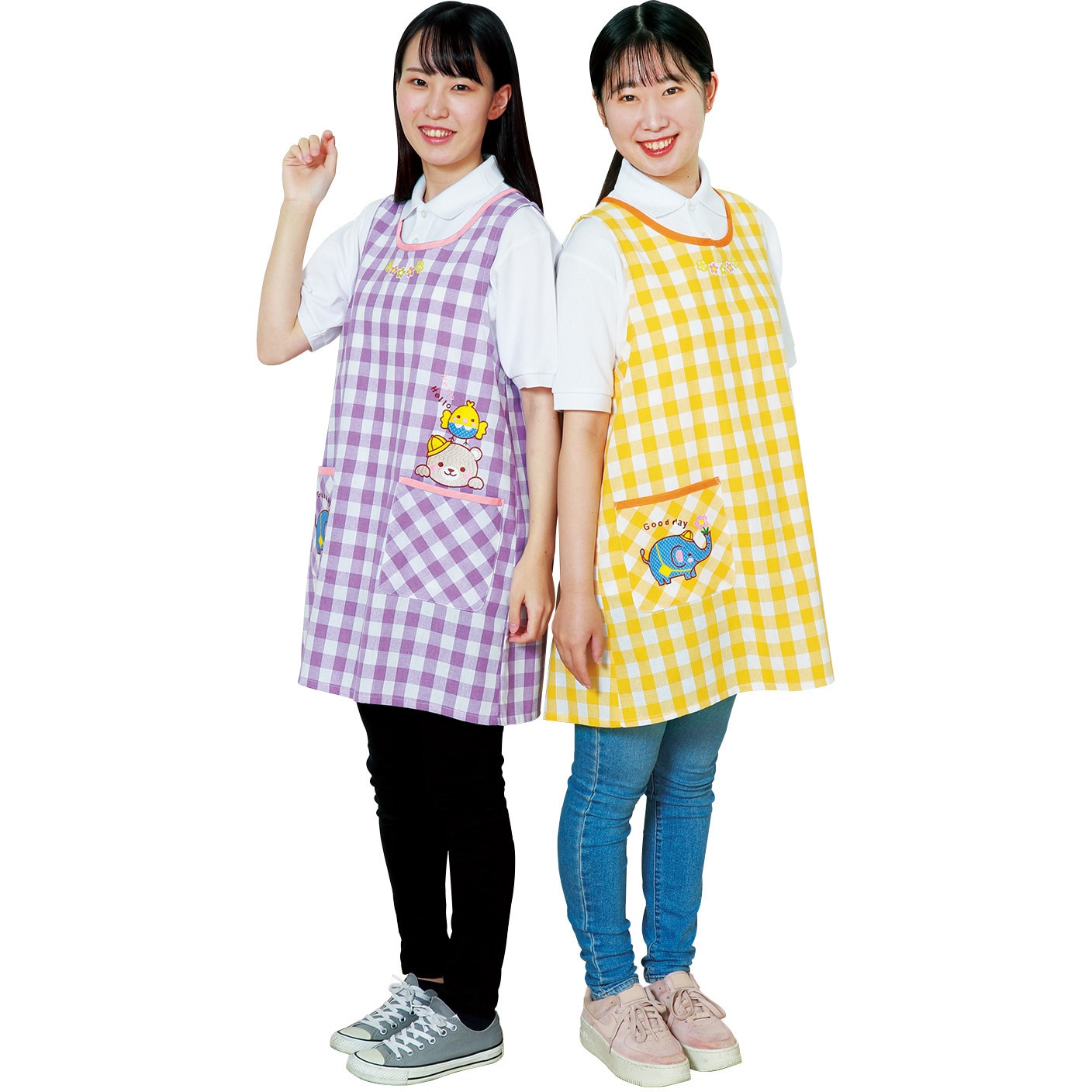9536 アニマルギンガムチェックエプロン アーテック[学校教材・教育