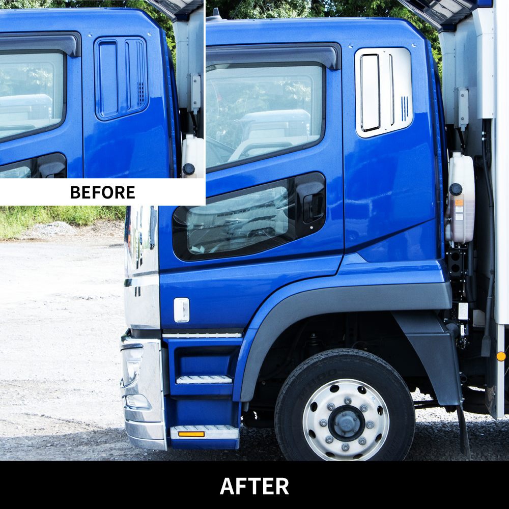 572059 ベッド窓ガーニッシュ 三菱ふそう スーパーグレート 左右セット