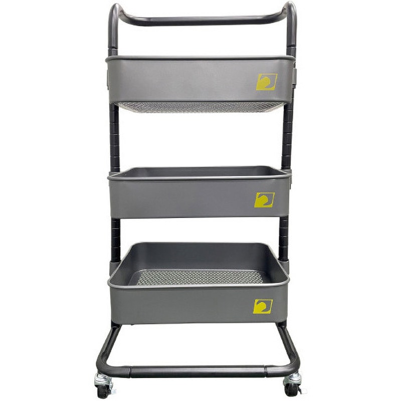 54158 54158 三段スチールラック SIGNET(シグネット) 3段 ダーククレー色 高さ860mm間口425mm奥行360mm