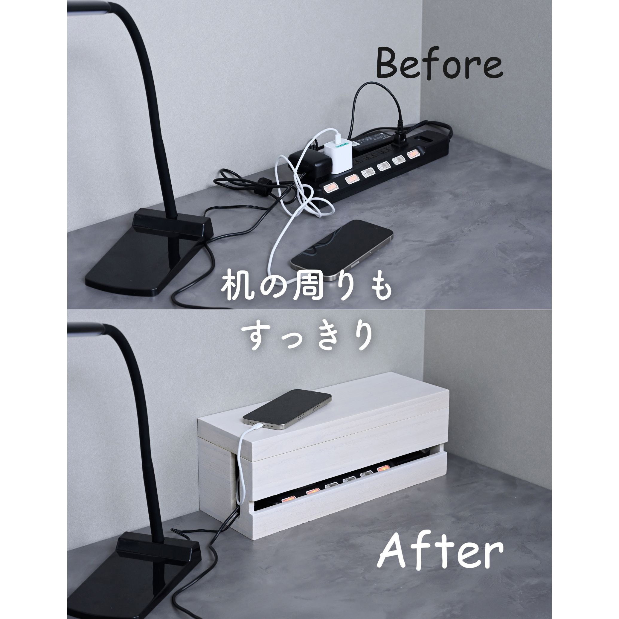 KTS-M(WW)R ケーブルボックス 6口対応 深型 底面通気孔あり 木製 1個