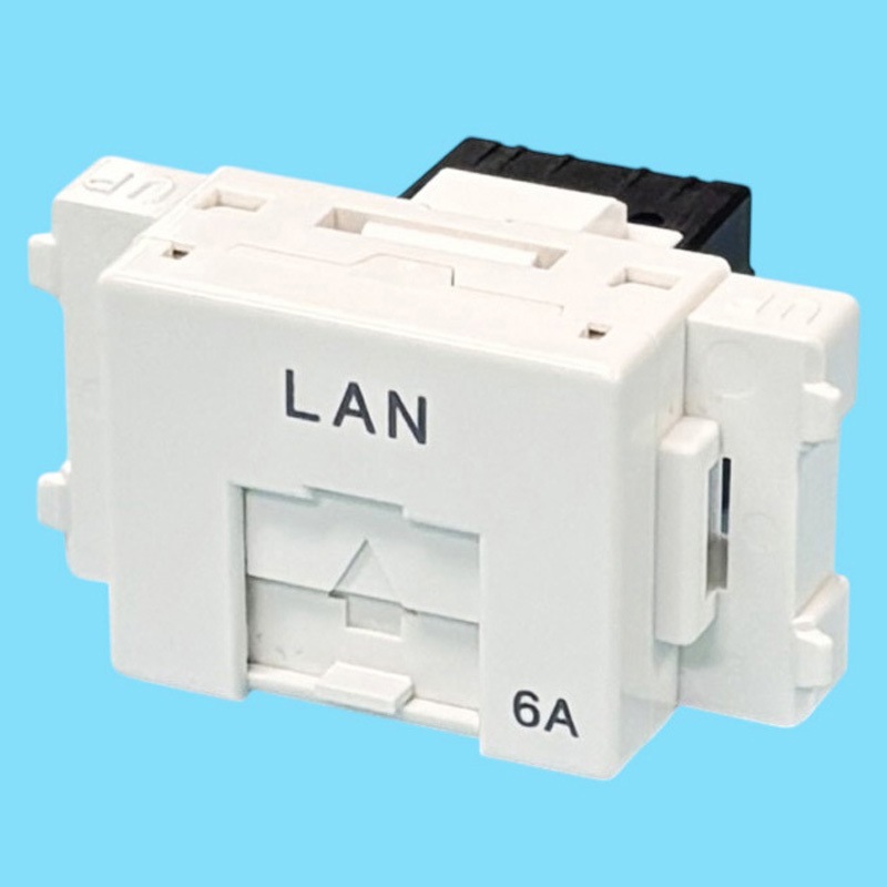 LWU-110-6A(PW) 埋込型LANコンセント(110方式) 八光電機製作所 極数8極