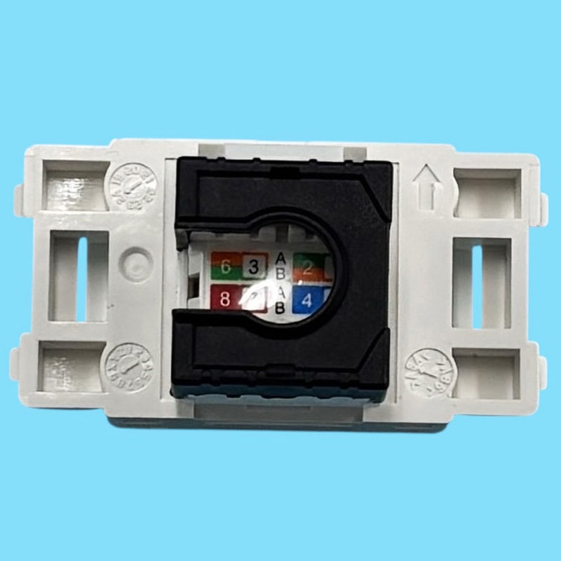 LWU-110-6A(PW) 埋込型LANコンセント(110方式) 八光電機製作所 極数8極