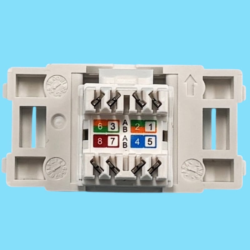 LWU-110-6A(PW) 埋込型LANコンセント(110方式) 八光電機製作所 極数8極
